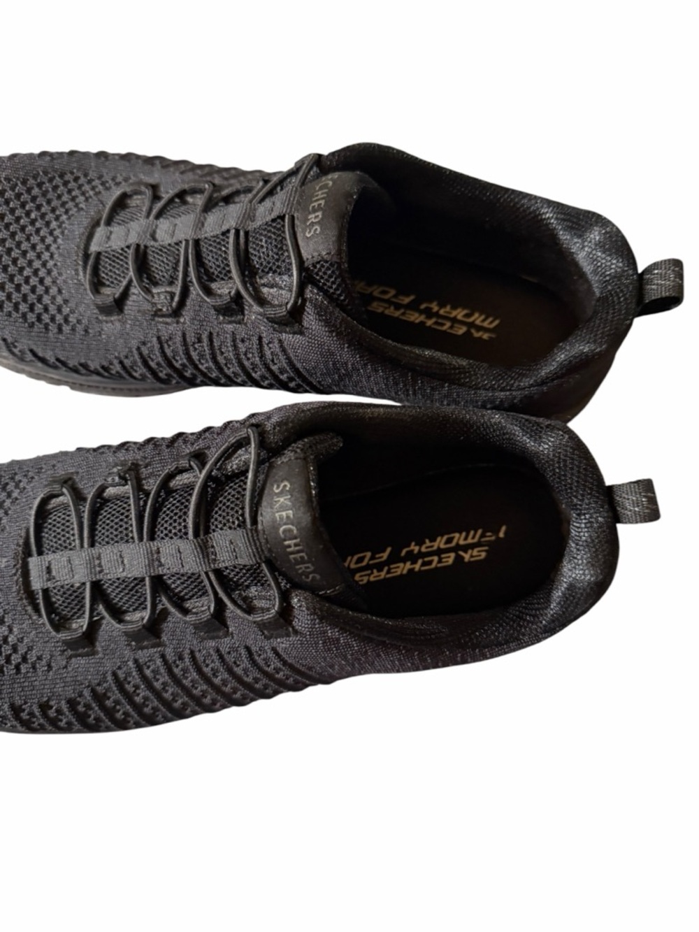 Skechers  Black Knit memory foam Slip-On Walking Shoes - Picture 2 of 9